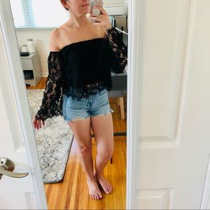 Forever 21 Off the Shoulder Crop Top